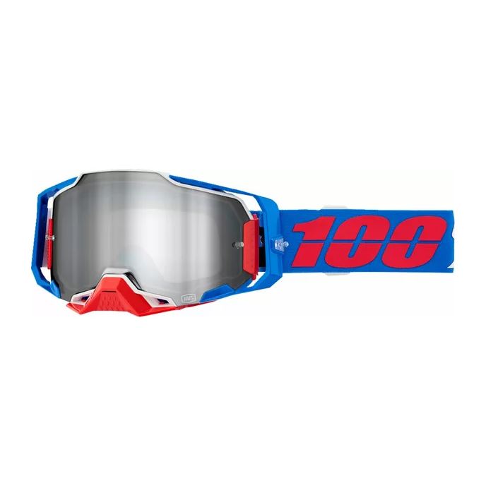 100% MX Goggles Armega Ironclad Silver Mirror